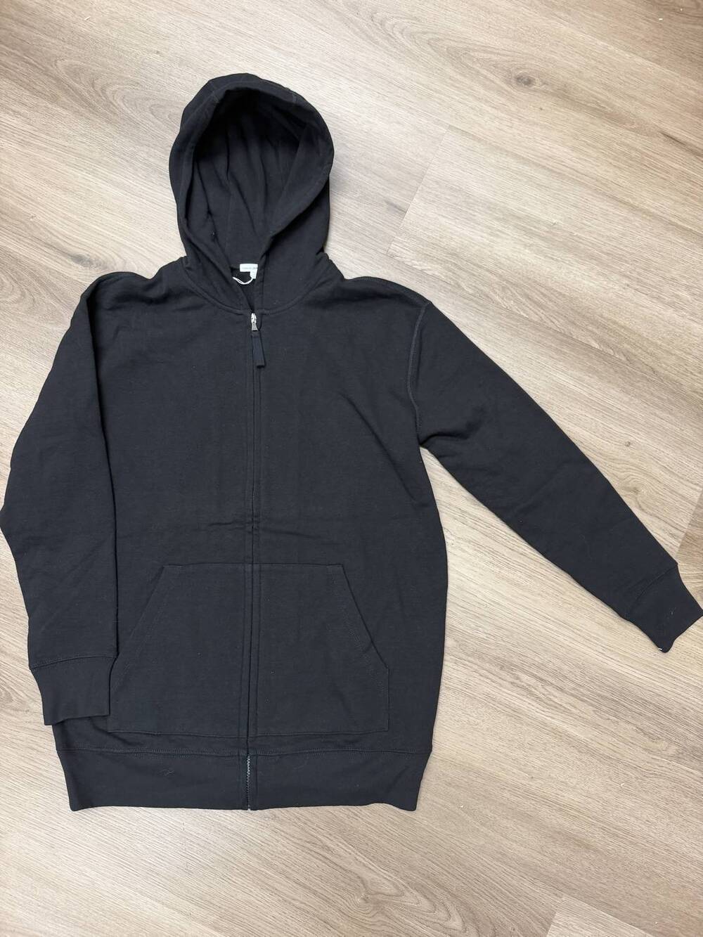 NEW JAMES PERSE men's cotton zip up hoodie in black